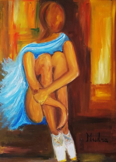 Painting titled "Ballerine" by Dana Art, Original Artwork, Oil Mounted on Wood Panel