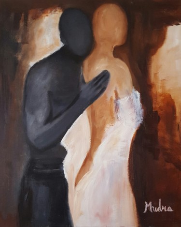 Painting titled "Sérénité" by Dana Art, Original Artwork, Oil