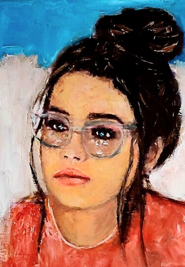 Peinture intitulée "Portrait de Femme" par Dana Art, Œuvre d'art originale, Huile