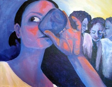 Painting titled "Fitting In" by Dana Ellyn Kaufman, Original Artwork