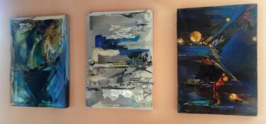 Collages getiteld "triptyque" door Dana, Origineel Kunstwerk