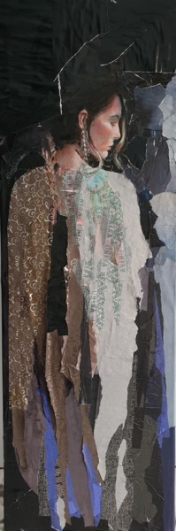Peinture intitulée "ANGE" par Dolores Devignot (Dô), Œuvre d'art originale, Collages