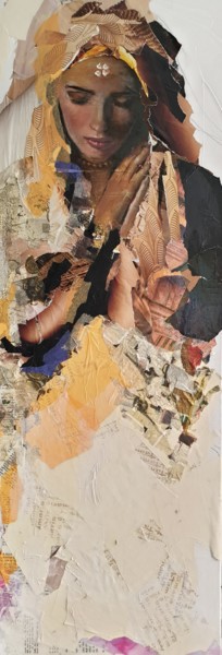 Картина под названием "Prière" - Dolores Devignot (Dô), Подлинное произведение искусства, Коллажи
