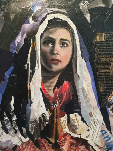 Peinture intitulée "Marie" par Dolores Devignot (Dô), Œuvre d'art originale, Collages