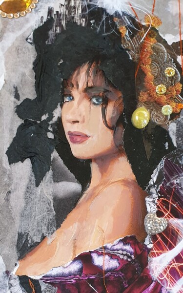 Pintura titulada "Gracieuse" por Dolores Devignot (Dô), Obra de arte original, Collages