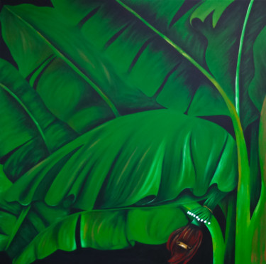 Painting titled "BANANA TREE" by Christina Bilbili, Original Artwork, Acrylic