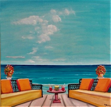 Painting titled "VACANZE" by Daniela Paun, Original Artwork, Oil