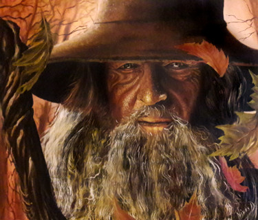 Painting titled "Gandalf" by Nick Danapassis, Original Artwork