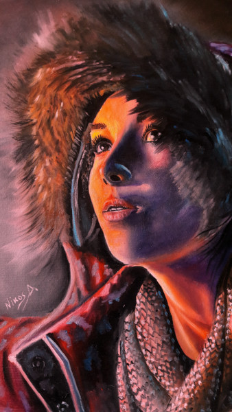 Pintura intitulada "Lara Croft Rise of…" por Nick Danapassis, Obras de arte originais