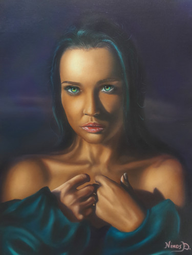Painting titled "dark passion" by Nick Danapassis, Original Artwork