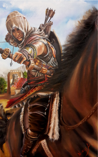 Painting titled "Assassin's Creed Or…" by Nick Danapassis, Original Artwork