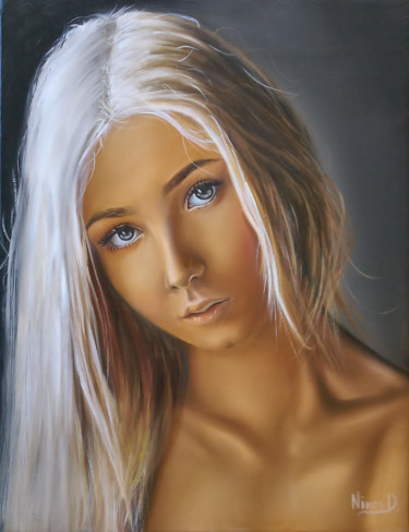 Pintura intitulada "virgin beauty" por Nick Danapassis, Obras de arte originais
