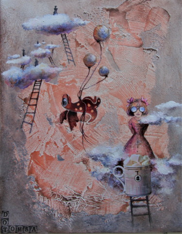 Pittura intitolato "My birthday diary (…" da Dana Tomsa Oberhoffer, Opera d'arte originale, pigmenti