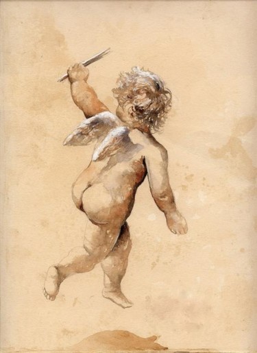 Disegno intitolato "Angel (collezione p…" da Dana Tomsa Oberhoffer, Opera d'arte originale