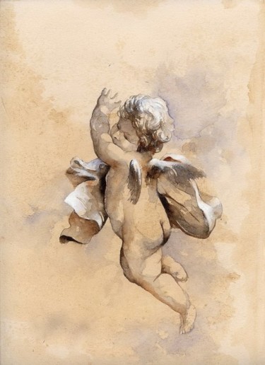 Disegno intitolato "Angel (collezione p…" da Dana Tomsa Oberhoffer, Opera d'arte originale