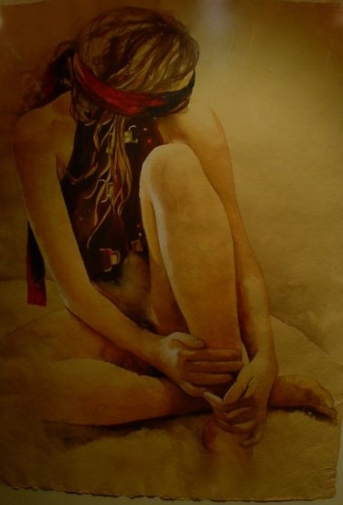 Dessin intitulée "Study for nude mode…" par Dana Tomsa Oberhoffer, Œuvre d'art originale