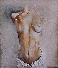 Painting titled "White dress (collez…" by Dana Tomsa Oberhoffer, Original Artwork