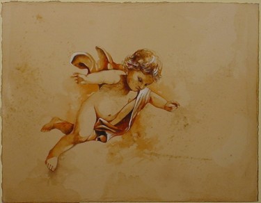 Disegno intitolato "angel (study 2) (co…" da Dana Tomsa Oberhoffer, Opera d'arte originale