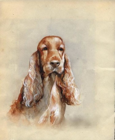 Pittura intitolato "Paolo's dog" da Dana Tomsa Oberhoffer, Opera d'arte originale