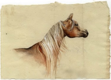 Pittura intitolato "Horse study 2" da Dana Tomsa Oberhoffer, Opera d'arte originale