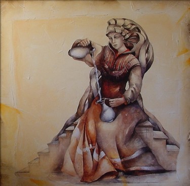 Pittura intitolato "La maga" da Dana Tomsa Oberhoffer, Opera d'arte originale
