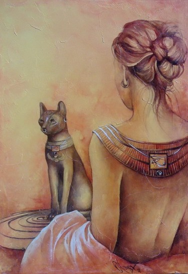 Painting titled "Bastet" by Dana Tomsa Oberhoffer, Original Artwork