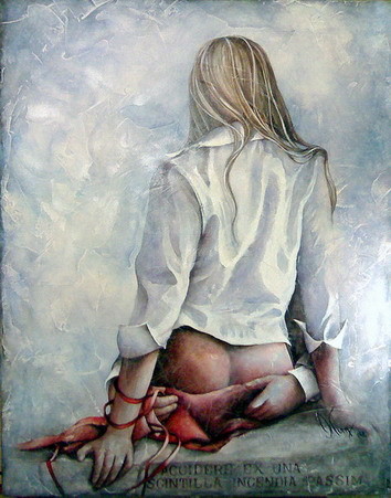Painting titled "La passione - Accid…" by Dana Tomsa Oberhoffer, Original Artwork