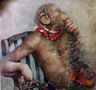 Painting titled "Il Buffone" by Dana Tomsa Oberhoffer, Original Artwork