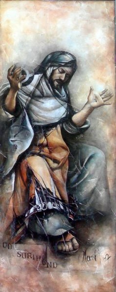 Painting titled "La Profezia (collez…" by Dana Tomsa Oberhoffer, Original Artwork