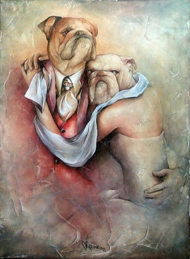 Painting titled "Il posesso e la gel…" by Dana Tomsa Oberhoffer, Original Artwork