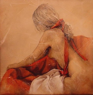 Peinture intitulée "Red armony" par Dana Tomsa Oberhoffer, Œuvre d'art originale