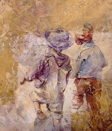 Pintura intitulada "Amici" por Dana Tomsa Oberhoffer, Obras de arte originais