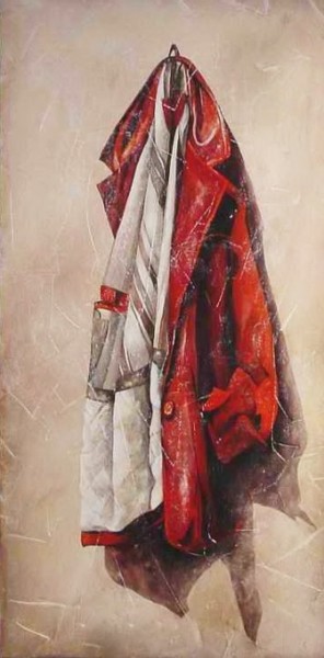 Peinture intitulée "La giacca rossa" par Dana Tomsa Oberhoffer, Œuvre d'art originale