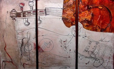 Pintura intitulada "La musica (trittico)" por Dana Tomsa Oberhoffer, Obras de arte originais