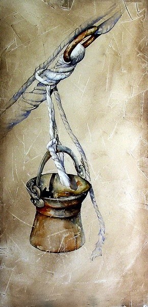 Peinture intitulée "Sospeso a un filo" par Dana Tomsa Oberhoffer, Œuvre d'art originale