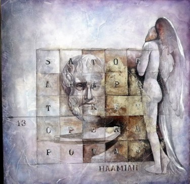 Pintura titulada "Haamiah  - particol…" por Dana Tomsa Oberhoffer, Obra de arte original