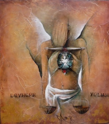 Peinture intitulée "Yoliah Angel (colle…" par Dana Tomsa Oberhoffer, Œuvre d'art originale