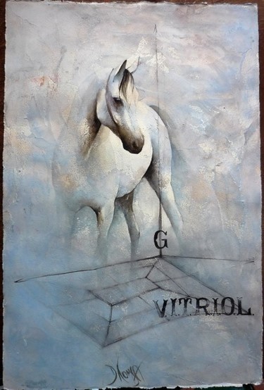 Pintura intitulada "V.I.T.R.I.O.L. (col…" por Dana Tomsa Oberhoffer, Obras de arte originais