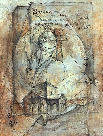 Incisioni, stampe intitolato "Strani sogni d'ere…" da Dana Tomsa Oberhoffer, Opera d'arte originale