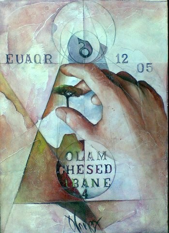Painting titled "Chesed - particolare" by Dana Tomsa Oberhoffer, Original Artwork
