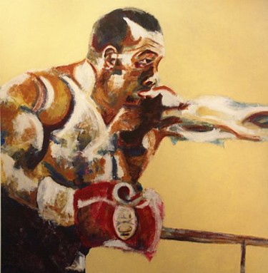 Malerei mit dem Titel "Boxing" von Daniel Beaudoin, Original-Kunstwerk