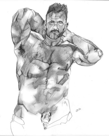 Drawing titled "man 2" by Daniel Beaudoin, Original Artwork