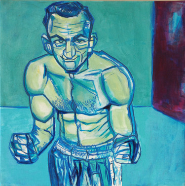 Painting titled "boxer show off" by Daniel Beaudoin, Original Artwork