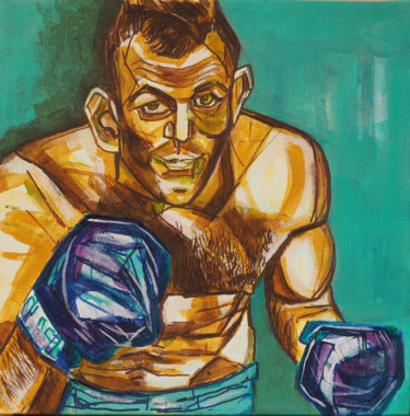 Ζωγραφική με τίτλο "boxer training" από Daniel Beaudoin, Αυθεντικά έργα τέχνης