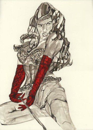 Drawing titled "woman2" by Daniel Beaudoin, Original Artwork