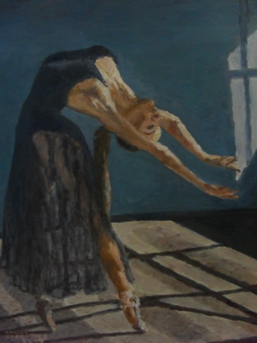 Peinture intitulée "danseuse" par Daniel Escarti, Œuvre d'art originale, Huile