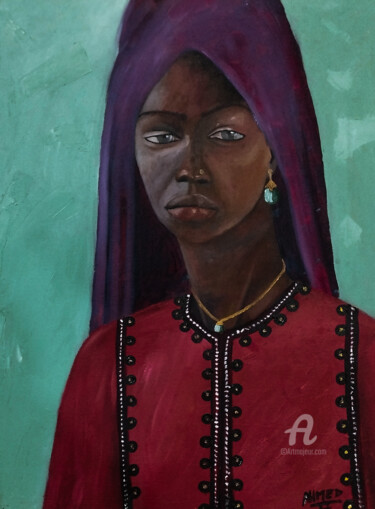 Painting titled "I am not your negro" by Ahmed Khan, Original Artwork, Oil