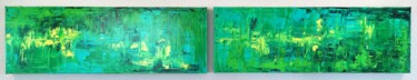 Painting titled "Green Thirty-Four" by Dane Kidd, Original Artwork, Acrylic