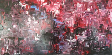 Картина под названием "Red Nineteen" - Dane Kidd, Подлинное произведение искусства, Акрил Установлен на Деревянная рама для…