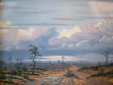 Painting titled "THE BLESSING OF RAIN" by Dane Willers, Original Artwork, Oil